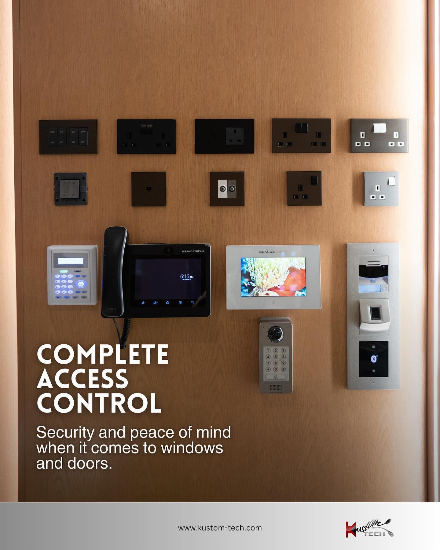 Complete access control panel wall installation